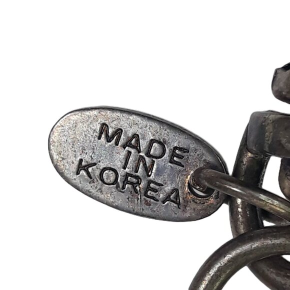 Vtg Express Bead & Metal Double Strand Belt S/M/L Boho Artsy Art to Wear - Picture 7 of 7